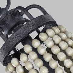 Żyrandol Nori - 6 źródeł światła - Stary cynk