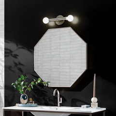 Kinkiet Torche - 2 źródła światła - Szczotkowany nikiel