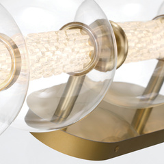 Kinkiet Atomo - 5 źródeł światła - Szczotkowane złoto