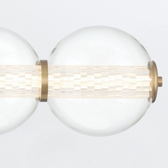 Kinkiet Atomo - 4 źródła światła - Szczotkowane złoto