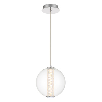 Lampa wisząca Atomo - 1 źródło światła - Polerowany chrom