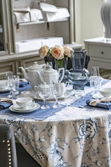 HAFTOWANE PODKŁADKI BLUE ONDE - 6 SZT. - 47 x 34 CM - ROSEBERRY HOME - MY HONEY HOME