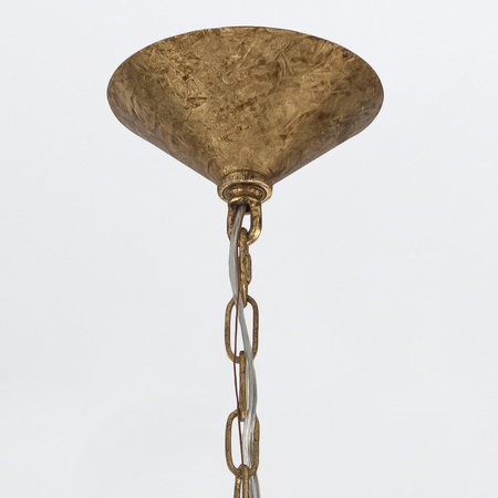 Lampa wisząca Meridian - 3 źródła światła - Przecierane złoto