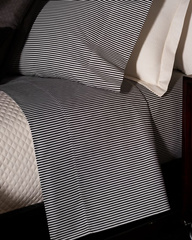 Prześcieradło z gumką Shirting Black White 200 x 200 cm Ralph Lauren