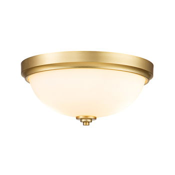 Plafon Malibu - 2 źródła światła - Szczotkowany mosiądz