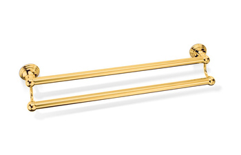 CLASSIC Wieszak na ręczniki Decor Walther 60 cm Podwójny złoto 24-karatowe