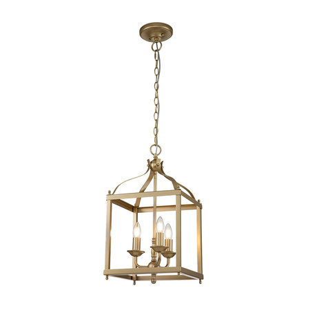 Średnia lampa wisząca Larkin - 3 źródła światła - Naturalny mosiądz