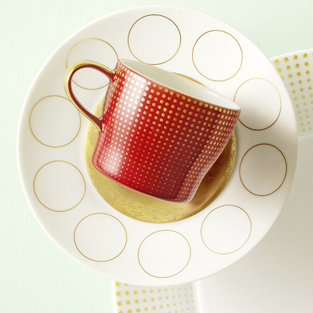 Filiżanka do espresso ze spodkiem AURÉOLE/CLAIR DE LUNE FÜRSTENBERG