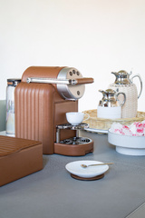 EKSPRES KAPSUŁKOWY - BEŻOWY - 12 x 33 x 24 CM - GIOBAGNARA - MY HONEY HOME