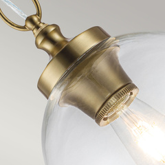 Mała lampa wisząca Tabby - 1 źródło światła - Oksydowany mosiądz