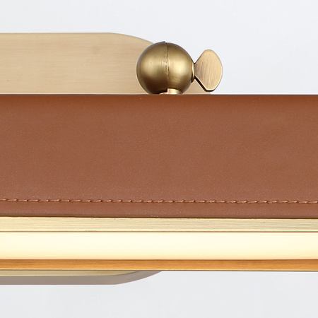 Średnia obrazówka LED Valise Picture - Vintage mosiądz, skóra koniakowa