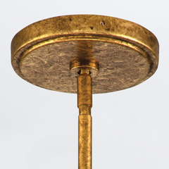 Lampa wisząca Sawgrass - 1 źródło światła - Płatkowe złoto