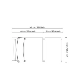 Krzesło and Foot Stool Laroc drewno teakowe