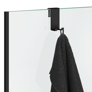 Wieszak do kabiny prysznicowej Czarny mat
