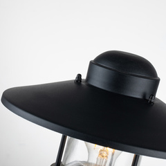 Słupek Klampenborg - 1 źródło światła - Srebrny