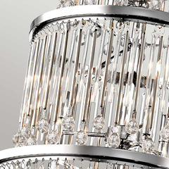 Żyrandol Piper - 18 źródeł światła - Polerowany chrom