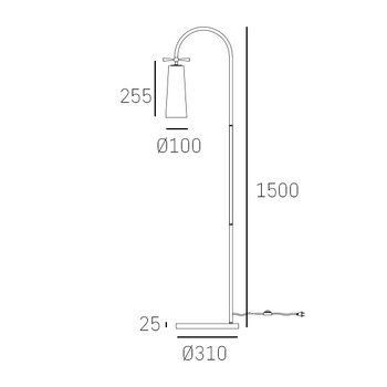 Lampa stojąca BOW F01152BR