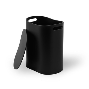 Stołek i kosz na bieliznę Decor Walther czarny matowy akryl