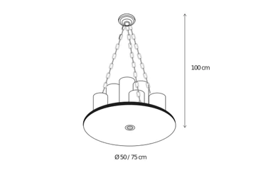 Lampa wisząca Authentage Bellefeu château mała