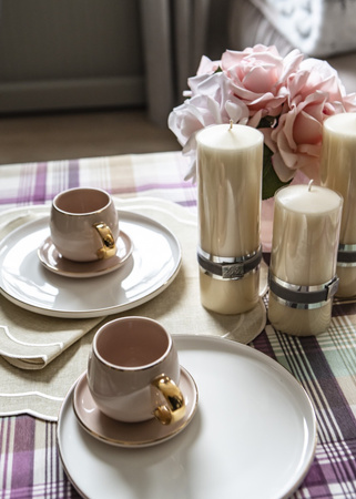 OBRUS BAWEŁNIANY VERY PERI - 130 x 200 CM - ROSEBERRY HOME - MY HONEY HOME