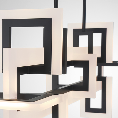 Średnia lampa wyspowa Inizio - Matowa czerń