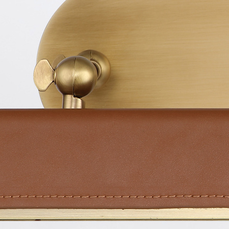 Średnia obrazówka LED Valise Picture - Vintage mosiądz, skóra koniakowa