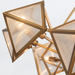 Żyrandol Cairo - 8 źródeł światła - Vintage mosiądz