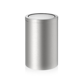 Kosz na papier z pokrywą obrotową Decor Walther stal nierdzewna matowa