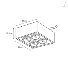 Lampa sufitowa Authentage Q-Bri centonze