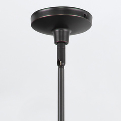 Lampa wisząca Palmetto - 1 źródło światła - Miejski brąz