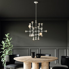 Żyrandol Cadence - 18 źródeł światła - Antyczna biel