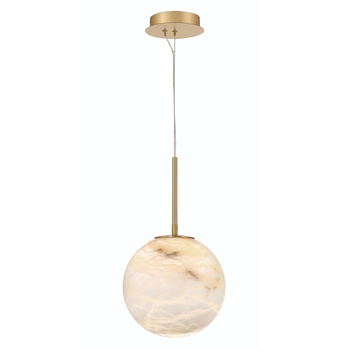 Średnia lampa wisząca Kepler - 1 źródło światła - Szczotkowane złoto