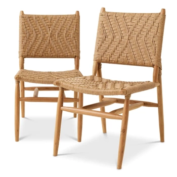 Krzesło Laroc drewno teakowe zestaw 2 szt.