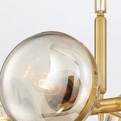 Żyrandol Nottingham - 5 źródeł światła - Antyczny mosiądz