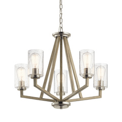 Żyrandol Deryn - 3 źródła światła - Naturalny mosiądz