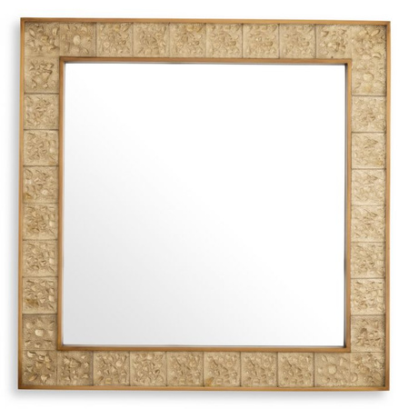 Lustro Eichholtz Mellot Kwadratowe vintage brass finish