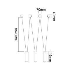 Lampa wisząca Viva III Bianco