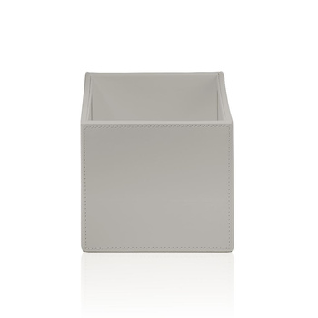 Małe Pudełko z pokrywą Decor Walther Sztuczna skóra ciemnoszara