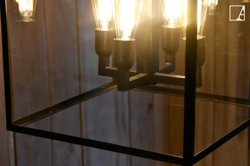 Lampa wisząca Authentage Vitrine latarnia - 4 źródła światła