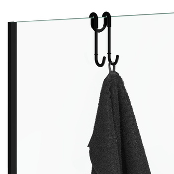 Wieszak do kabiny prysznicowej Czarny mat