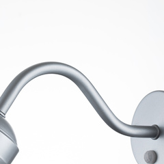 Latarnia naścienna z czujnikiem ruchu Klampenborg - 1 źródło światła - Srebrna