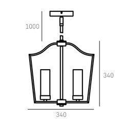 Lampa wisząca DUBLIN P04148BZ