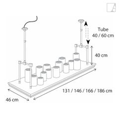 Lampa wisząca Authentage Bellefeu royal prostokątna