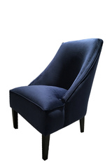 GRANATOWY WELUROWY FOTEL - MY HONEY HOME