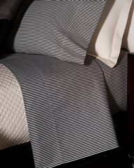 Poszewka Shirting Black White 50 x 75 cm Ralph Lauren