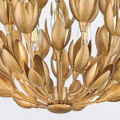 Lampa wisząca Flora - 3 źródła światła - Oksydowane złoto