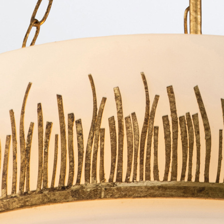 Lampa wisząca Sawgrass - 3 źródła światła - Płatkowe złoto