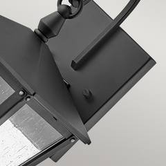 Mała latarnia naścienna Huntersfield - 1 źródło światła - Czarny