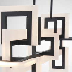 Średnia lampa wyspowa Inizio - Matowa czerń