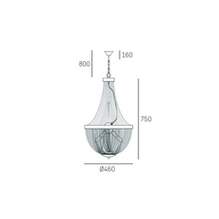 Lampa wisząca ROMA P04543BK